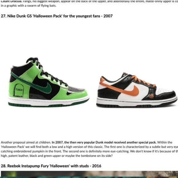 Nike Dunk Low GS Jack-O-Latern Halloween - Youth's 5 / Women's 6-6.5US (2007) - Picture 11 of 12